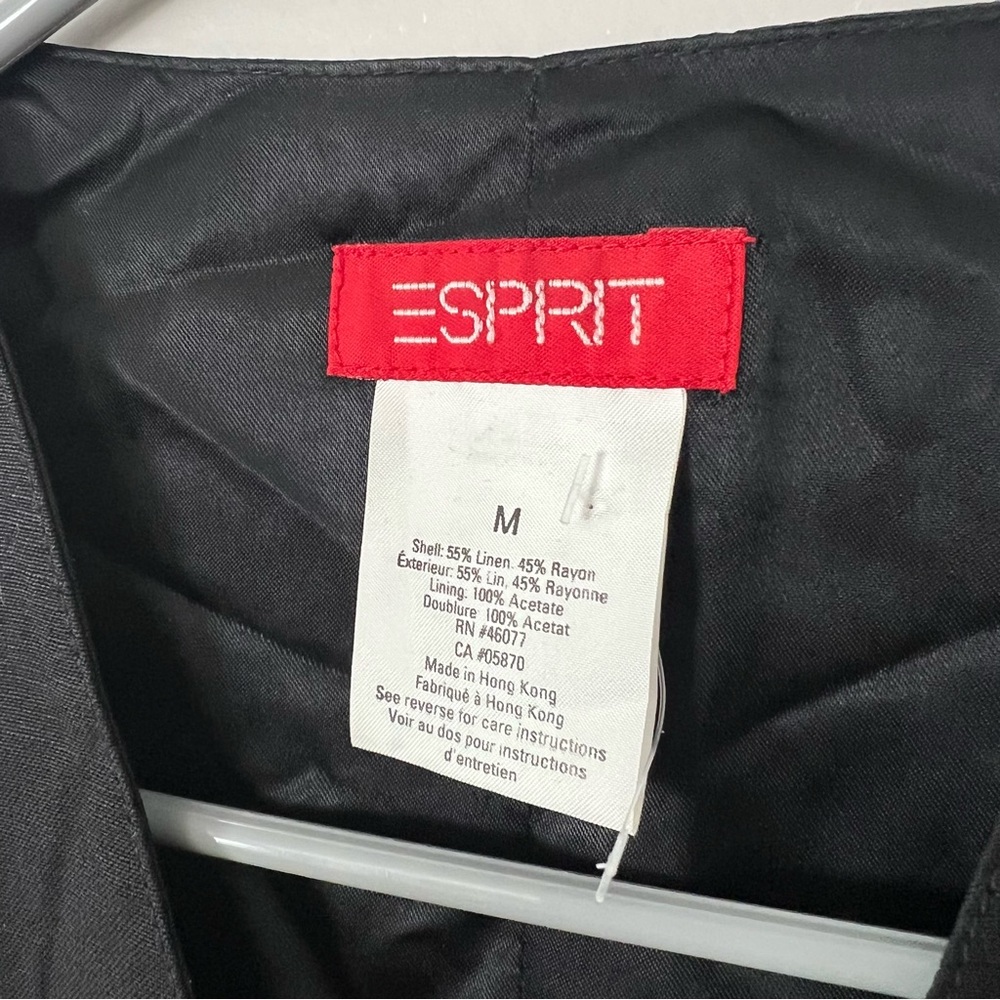 Vintage 90s ESPRIT Linen Floral Embroidered Vest Small Medium Artsy Folk Boho - Picture 3 of 8